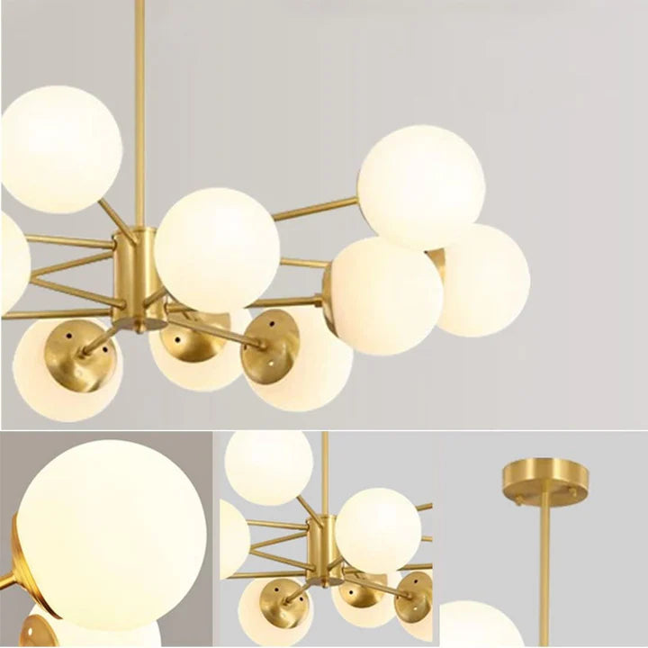 Plafoniera 12 szklanych kul